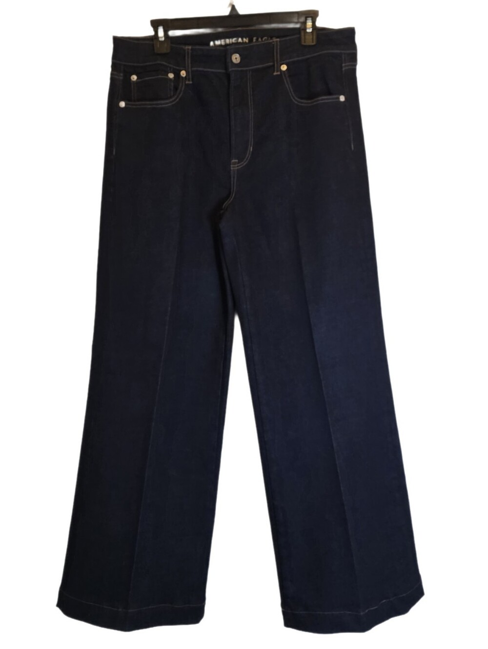 American Eagle Outfitters Dark Blue Wide Leg Jeans 14 Like New